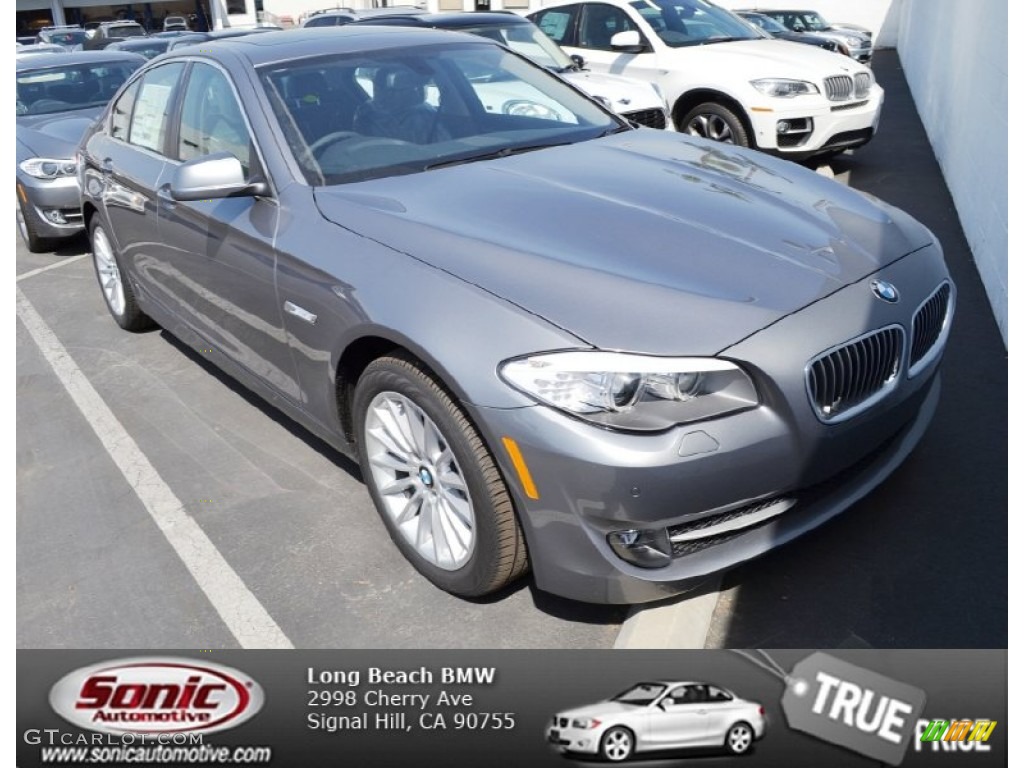 2013 5 Series 535i Sedan - Space Gray Metallic / Black photo #1