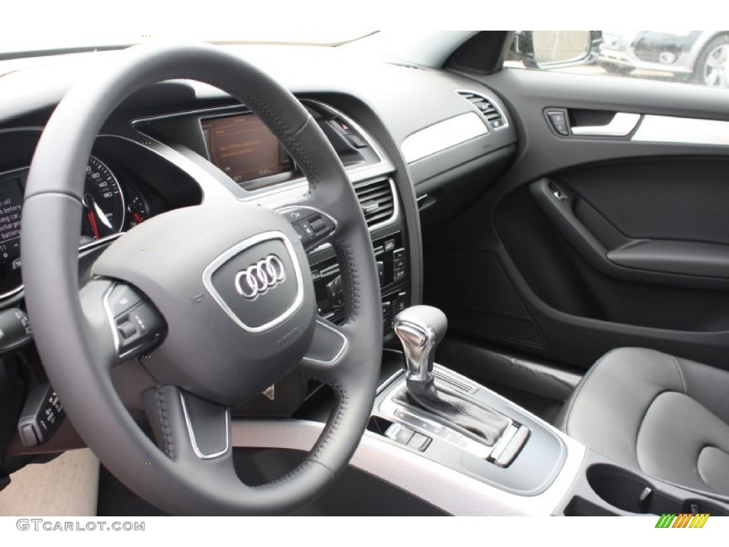 2013 Audi A4 2.0T Sedan Black Steering Wheel Photo #78841763