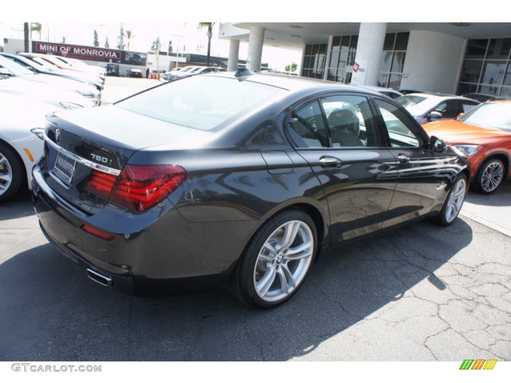 2013 7 Series 750i Sedan - Dark Graphite Metallic II / Black photo #2