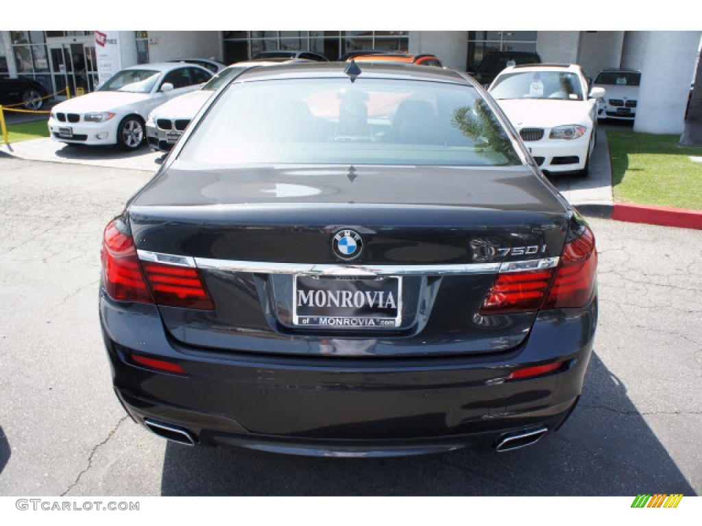 2013 7 Series 750i Sedan - Dark Graphite Metallic II / Black photo #3