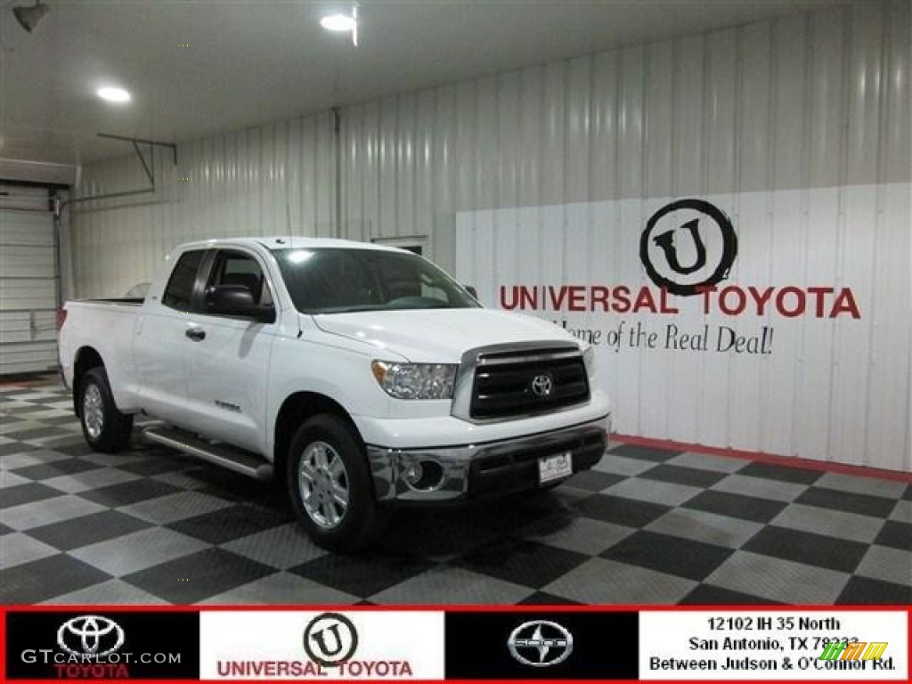 2012 Tundra SR5 Double Cab - Super White / Sand Beige photo #1