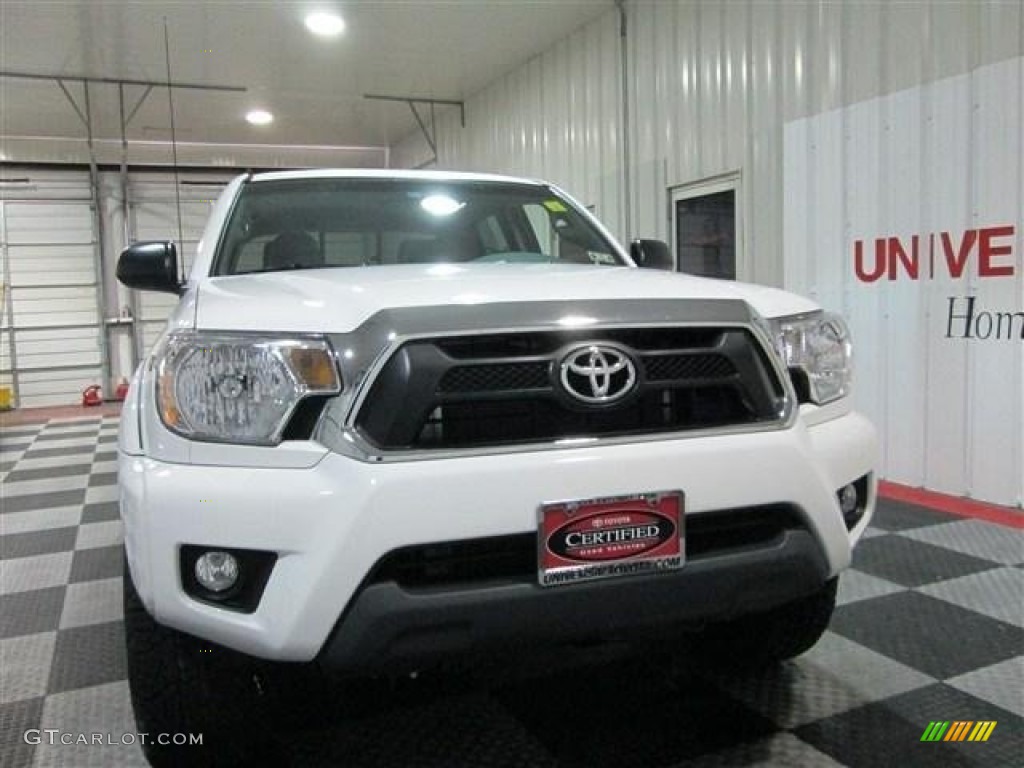 2013 Tacoma V6 SR5 Prerunner Double Cab - Super White / Graphite photo #2