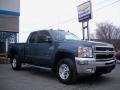 2010 Blue Granite Metallic Chevrolet Silverado 2500HD LTZ Extended Cab 4x4  photo #3