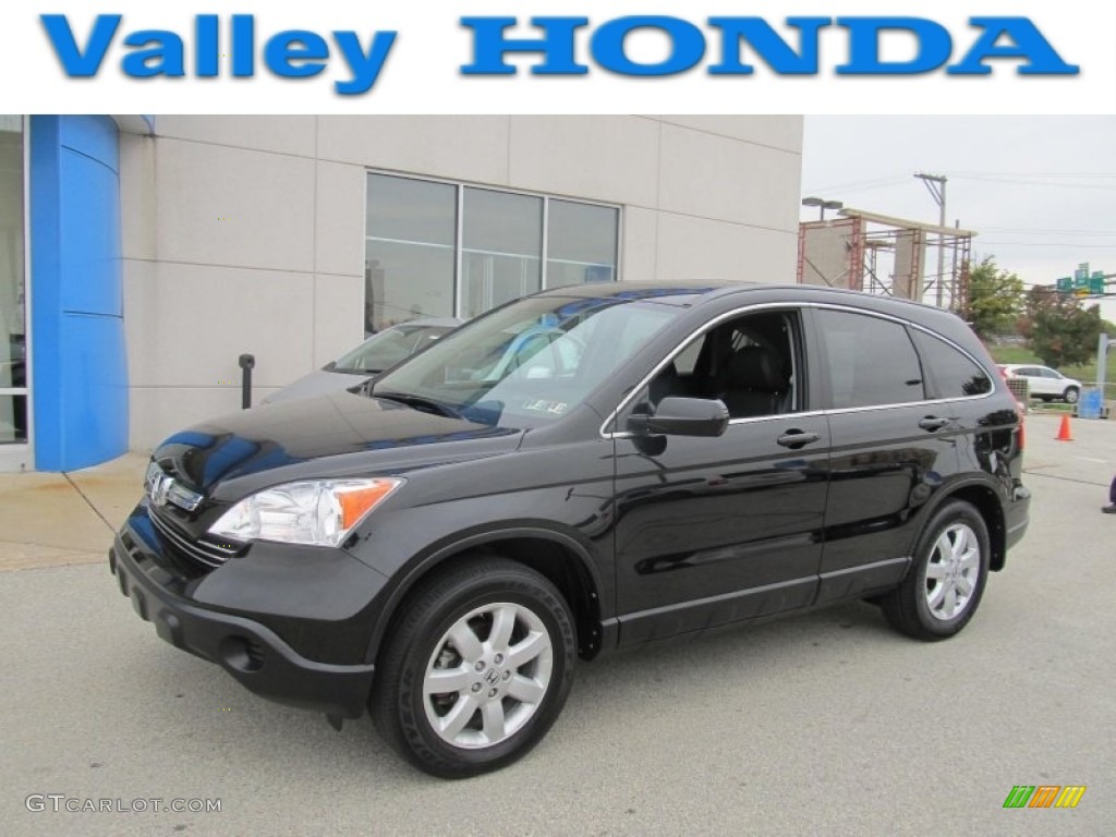 2009 CR-V EX-L 4WD - Crystal Black Pearl / Black photo #1