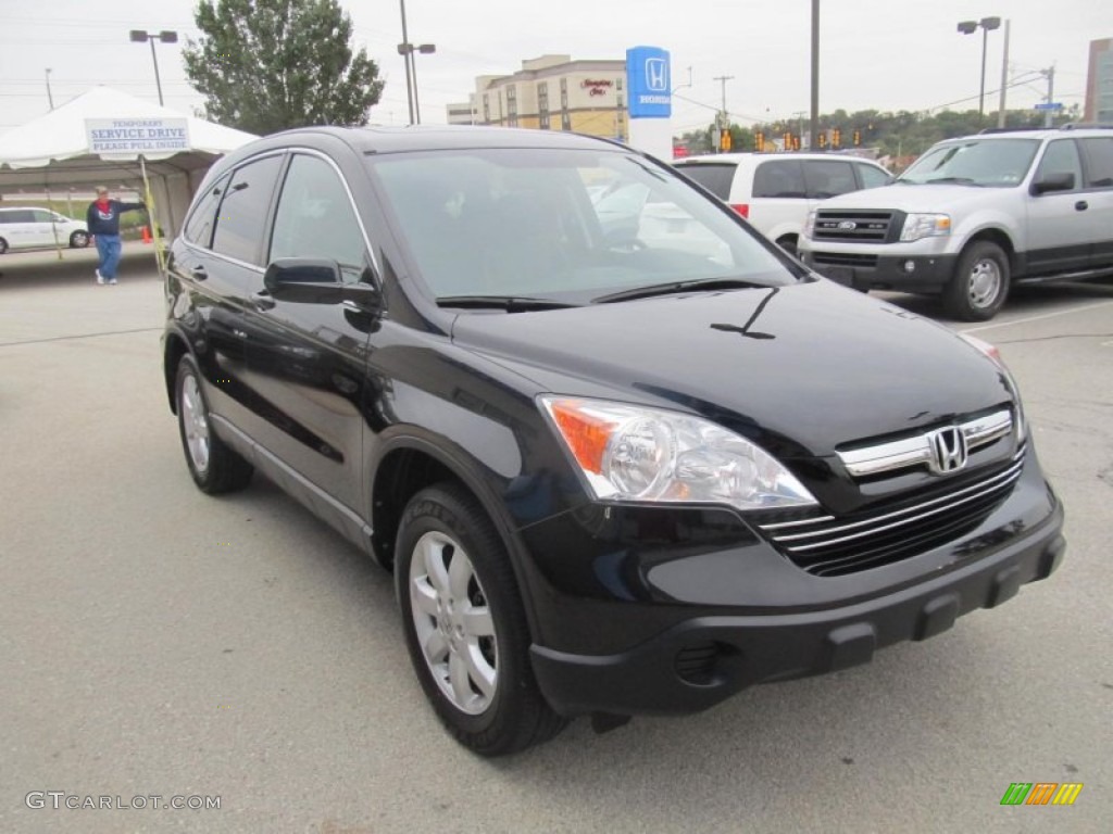 2009 CR-V EX-L 4WD - Crystal Black Pearl / Black photo #5