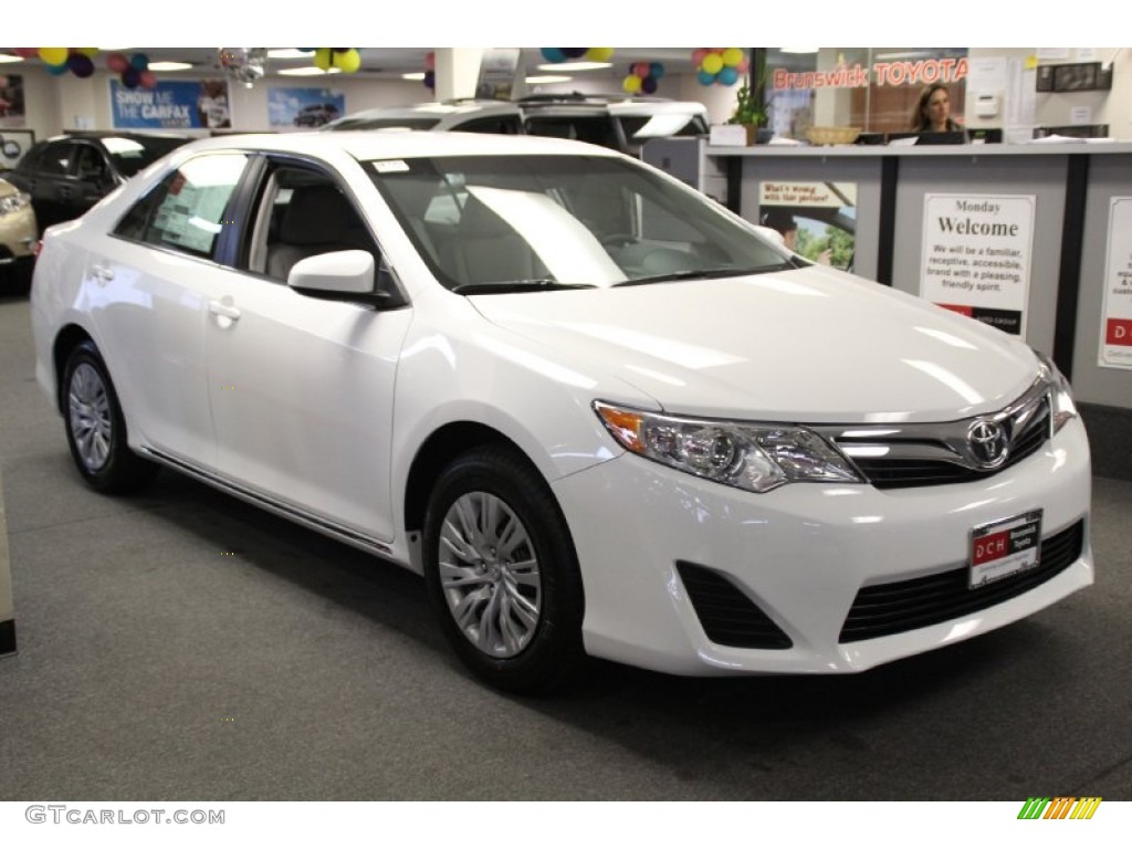 2013 Camry LE - Super White / Ash photo #1