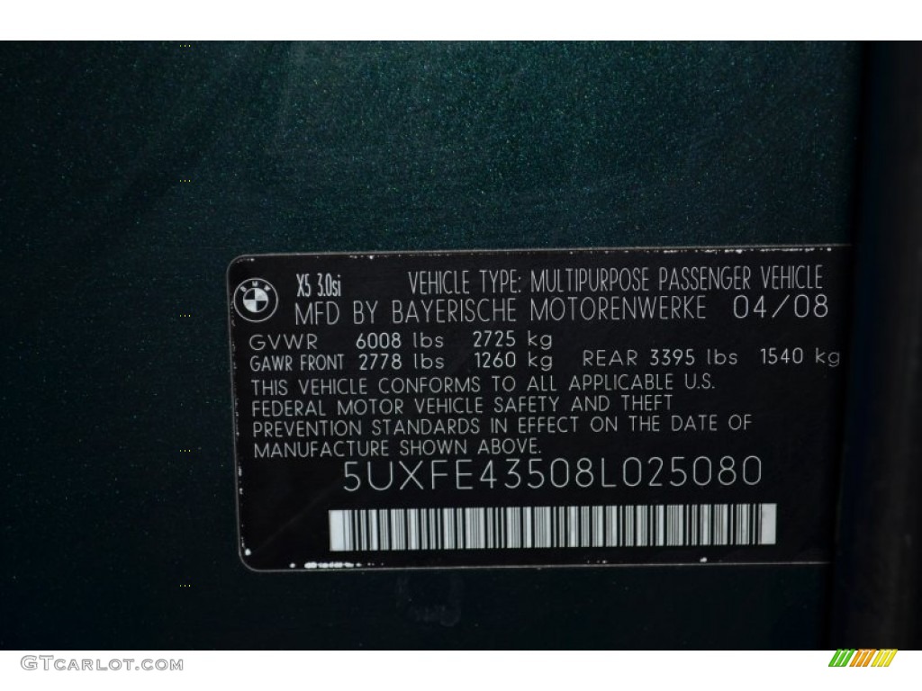 2008 X5 3.0si - Deep Green Metallic / Tobacco photo #28