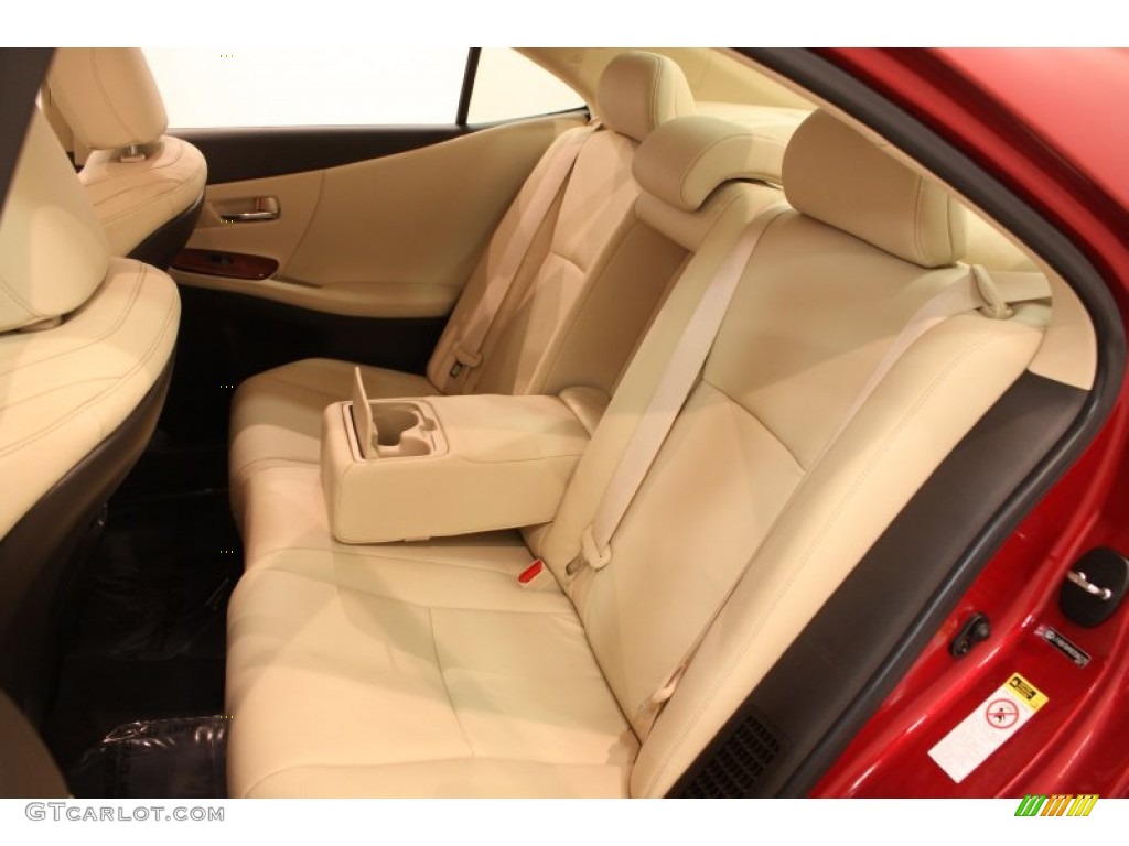 2011 HS 250h Hybrid Premium - Matador Red Mica / Parchment/Brown Walnut photo #26