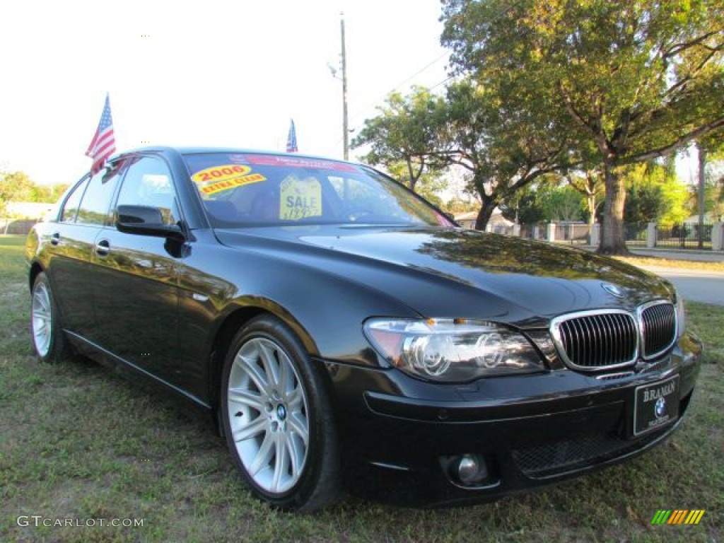 2006 7 Series 750i Sedan - Jet Black / Dark Beige/Beige III photo #3