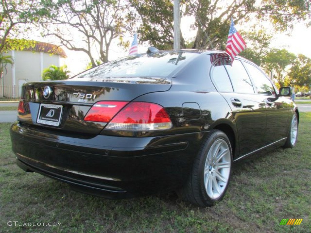 2006 7 Series 750i Sedan - Jet Black / Dark Beige/Beige III photo #4