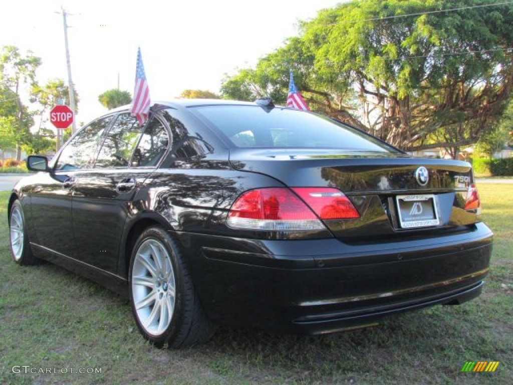 2006 7 Series 750i Sedan - Jet Black / Dark Beige/Beige III photo #6