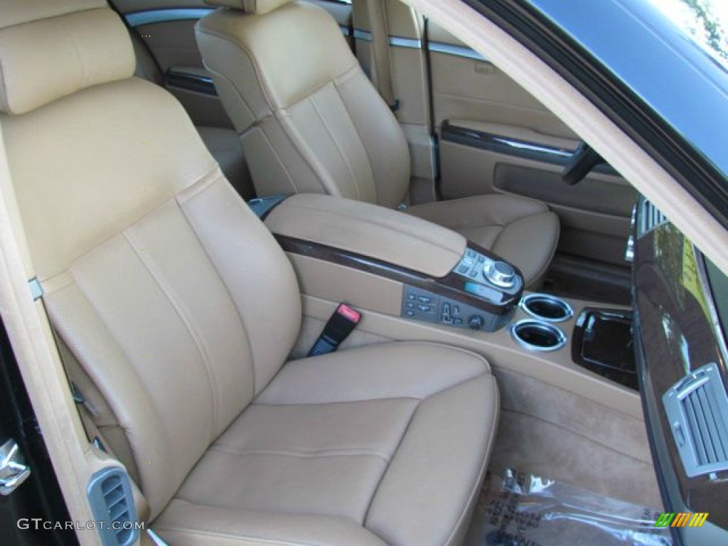 2006 7 Series 750i Sedan - Jet Black / Dark Beige/Beige III photo #12