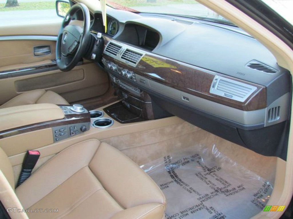 2006 7 Series 750i Sedan - Jet Black / Dark Beige/Beige III photo #13