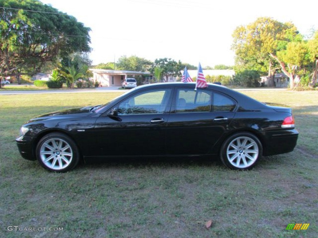 2006 7 Series 750i Sedan - Jet Black / Dark Beige/Beige III photo #19