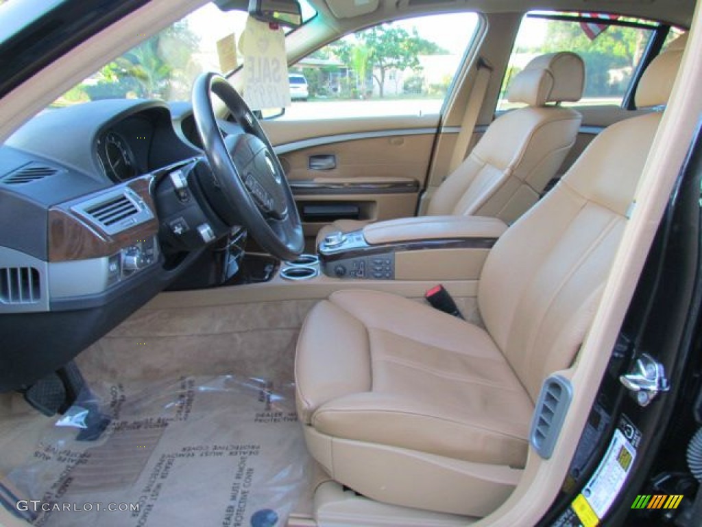2006 7 Series 750i Sedan - Jet Black / Dark Beige/Beige III photo #21