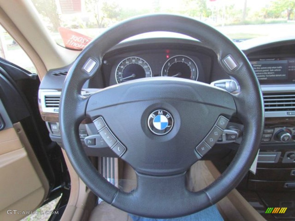 2006 7 Series 750i Sedan - Jet Black / Dark Beige/Beige III photo #36