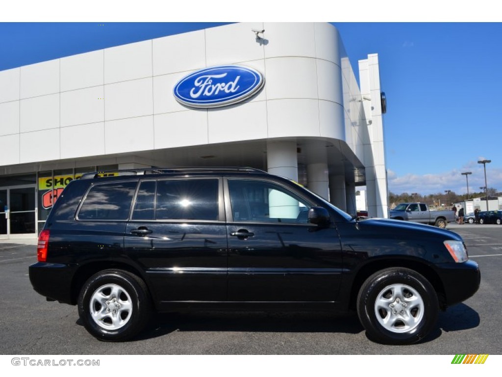 Black 2003 Toyota Highlander V6 Exterior Photo #78854147