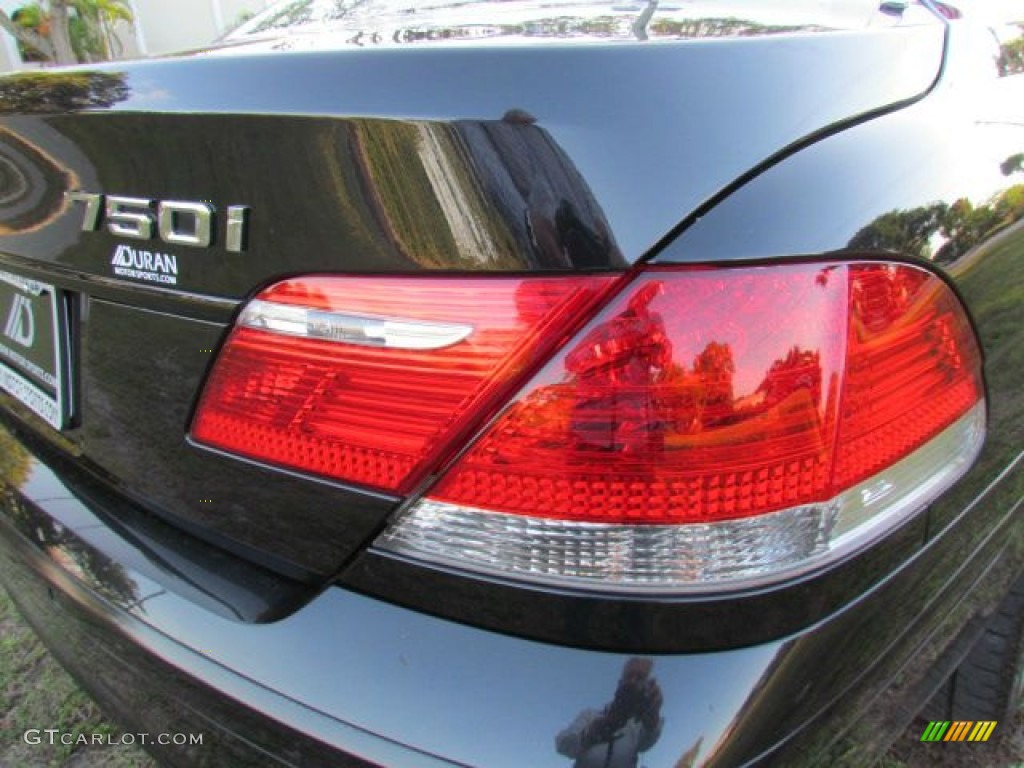 2006 7 Series 750i Sedan - Jet Black / Dark Beige/Beige III photo #56