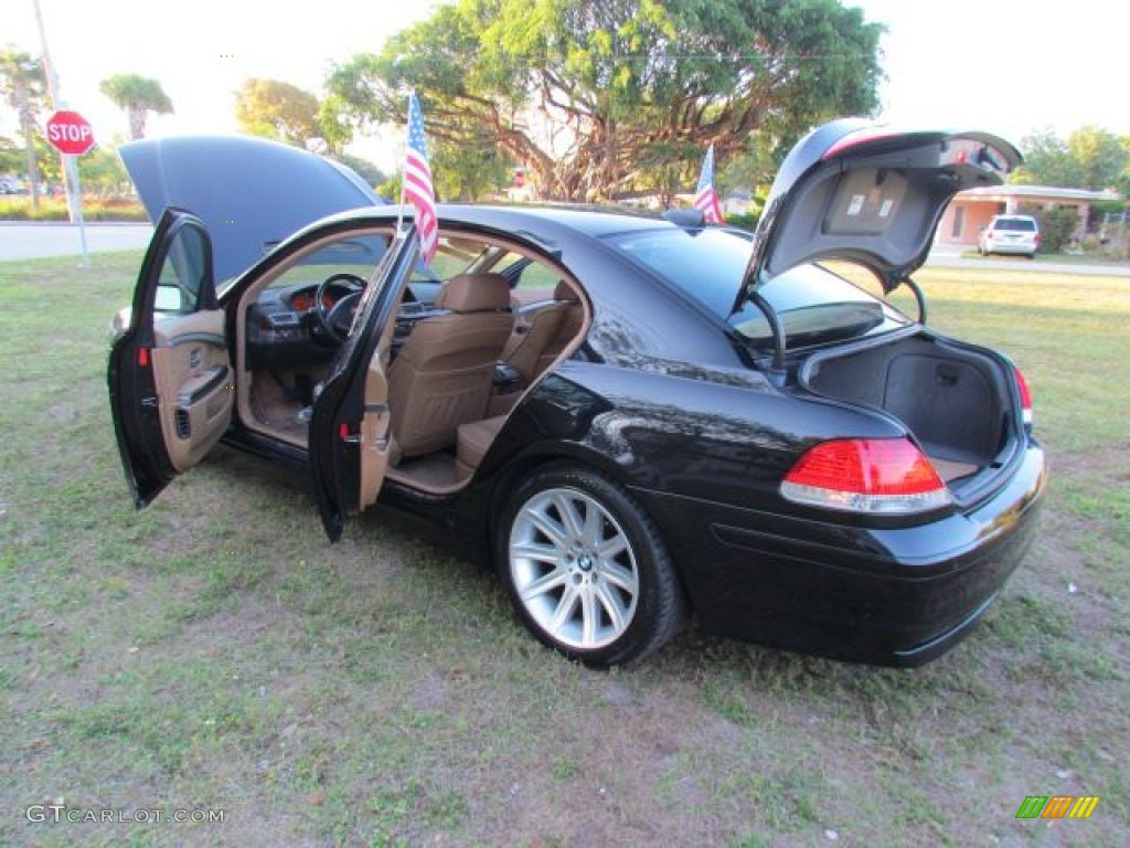 2006 7 Series 750i Sedan - Jet Black / Dark Beige/Beige III photo #64
