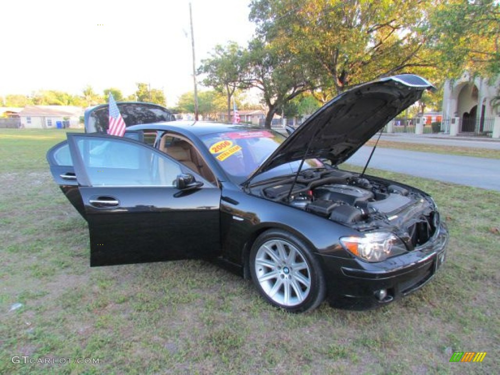 2006 7 Series 750i Sedan - Jet Black / Dark Beige/Beige III photo #66