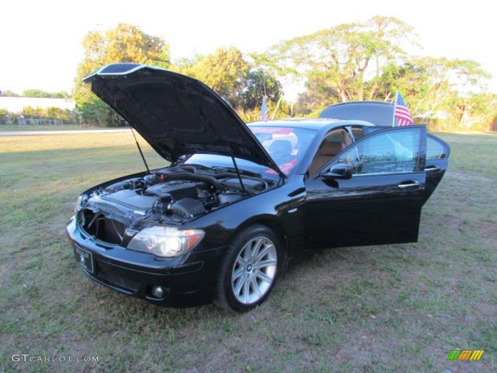 2006 7 Series 750i Sedan - Jet Black / Dark Beige/Beige III photo #67