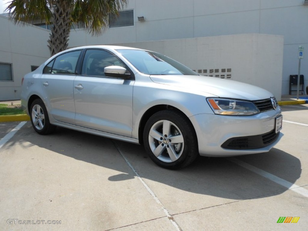 2013 Jetta TDI Sedan - Reflex Silver Metallic / Titan Black photo #1