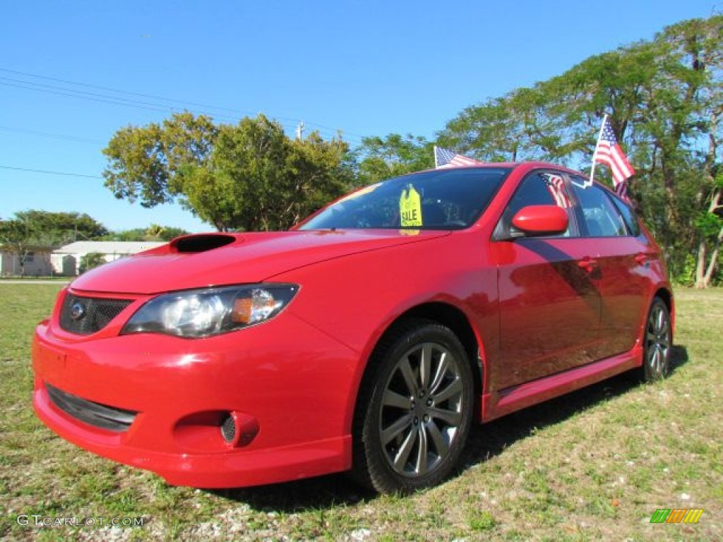 Lightning Red 2009 Subaru Impreza WRX Wagon Exterior Photo #78855451