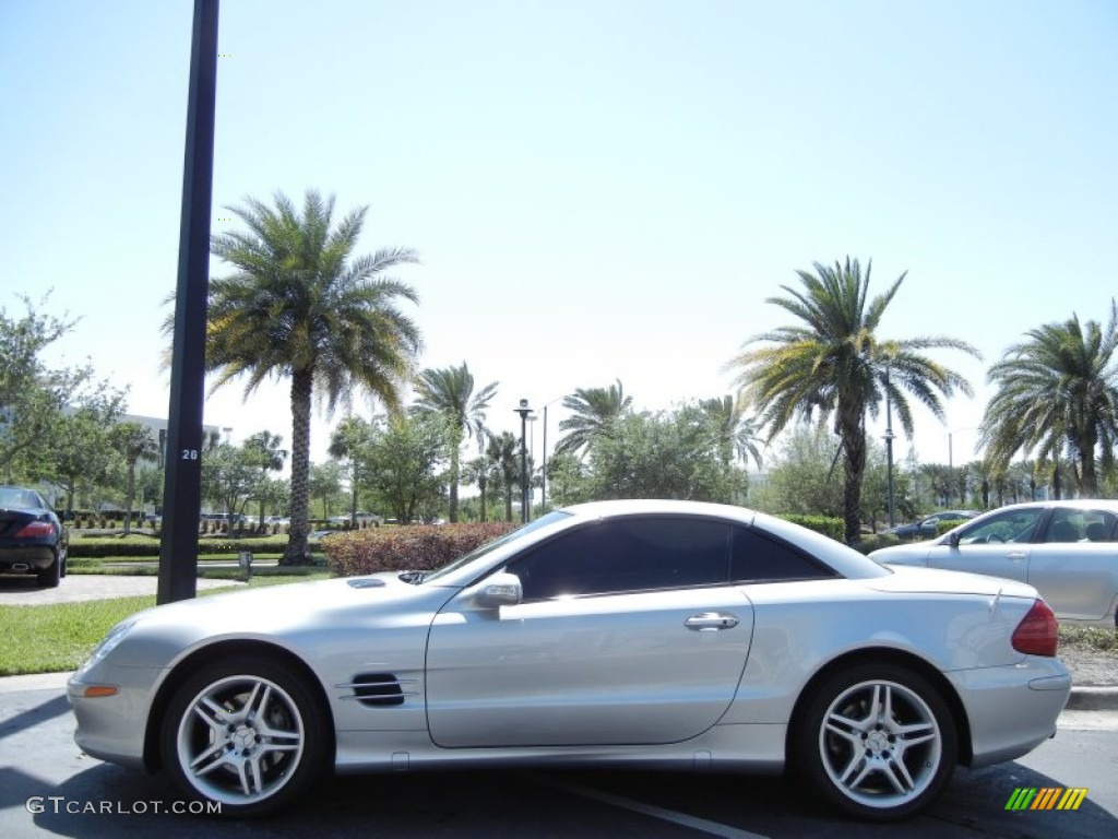 Brilliant Silver Metallic 2003 Mercedes-Benz SL 500 Roadster Exterior Photo #78855510