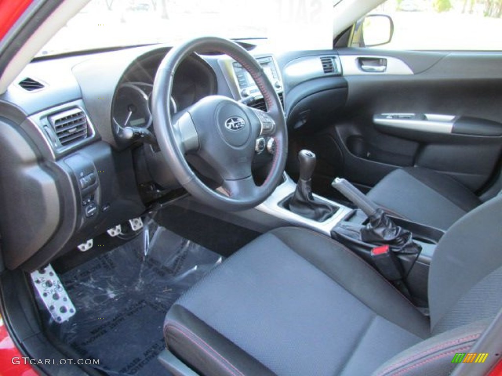 Carbon Black Interior 2009 Subaru Impreza WRX Wagon Photo #78855563