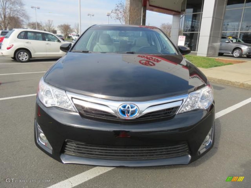 2013 Camry Hybrid XLE - Attitude Black Metallic / Light Gray photo #2