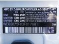 744: Brilliant Silver Metallic 2003 Mercedes-Benz SL 500 Roadster Color Code