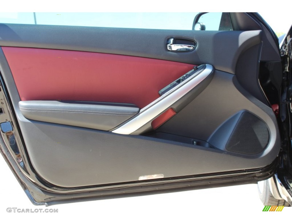 2011 Nissan Altima 3.5 SR Coupe Red Door Panel Photo #78858528