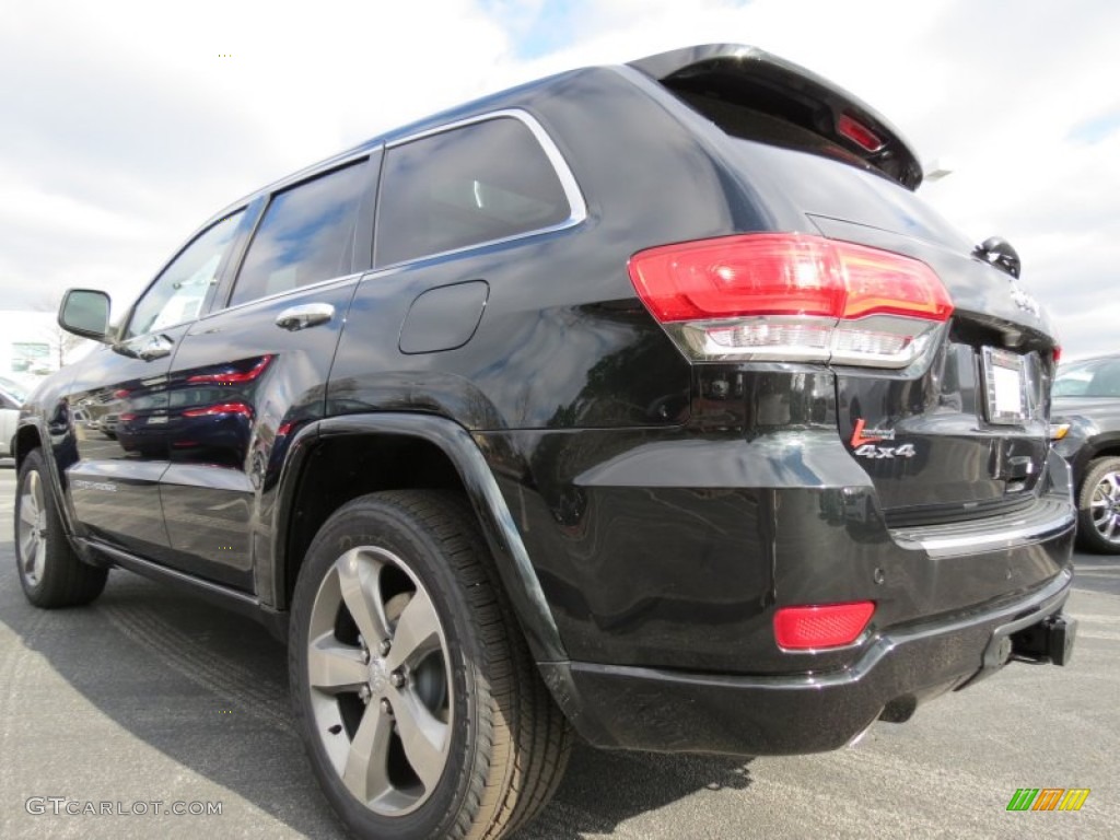 2014 Grand Cherokee Overland 4x4 - Black Forest Green Pearl / Overland Morocco Black photo #2