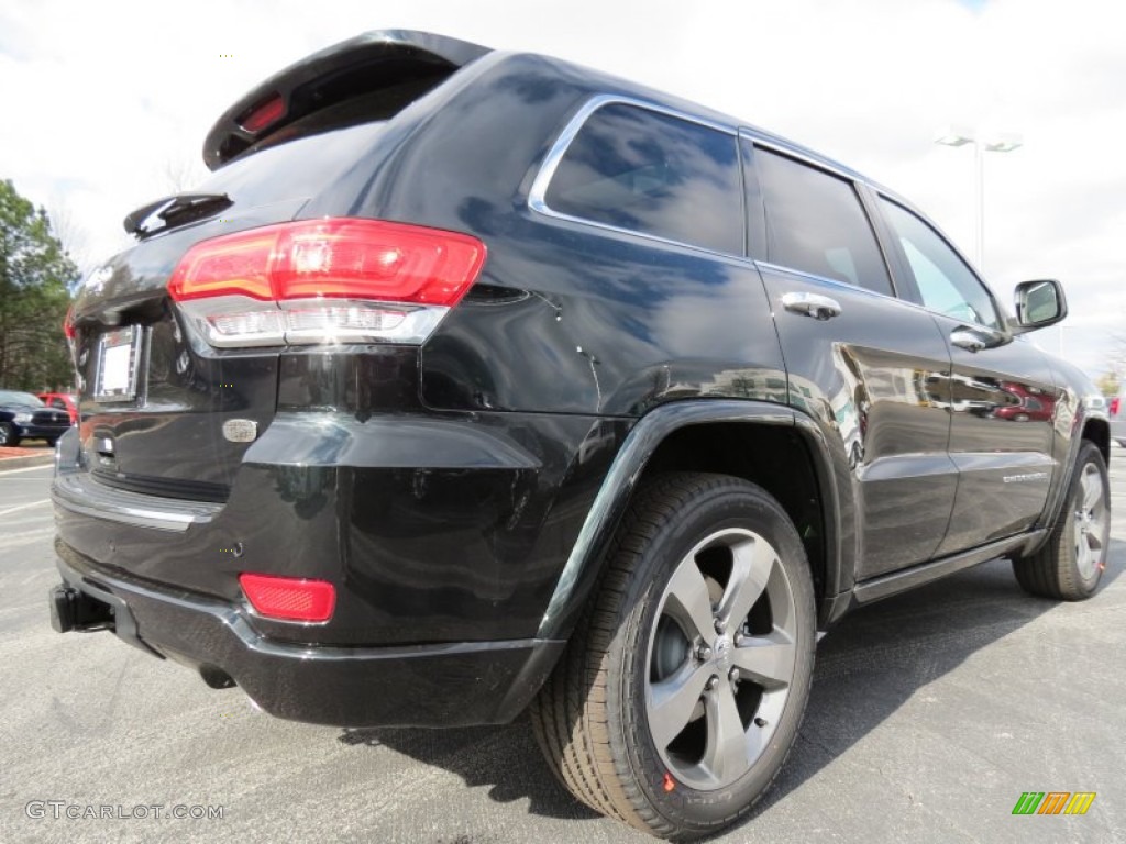 2014 Grand Cherokee Overland 4x4 - Black Forest Green Pearl / Overland Morocco Black photo #3