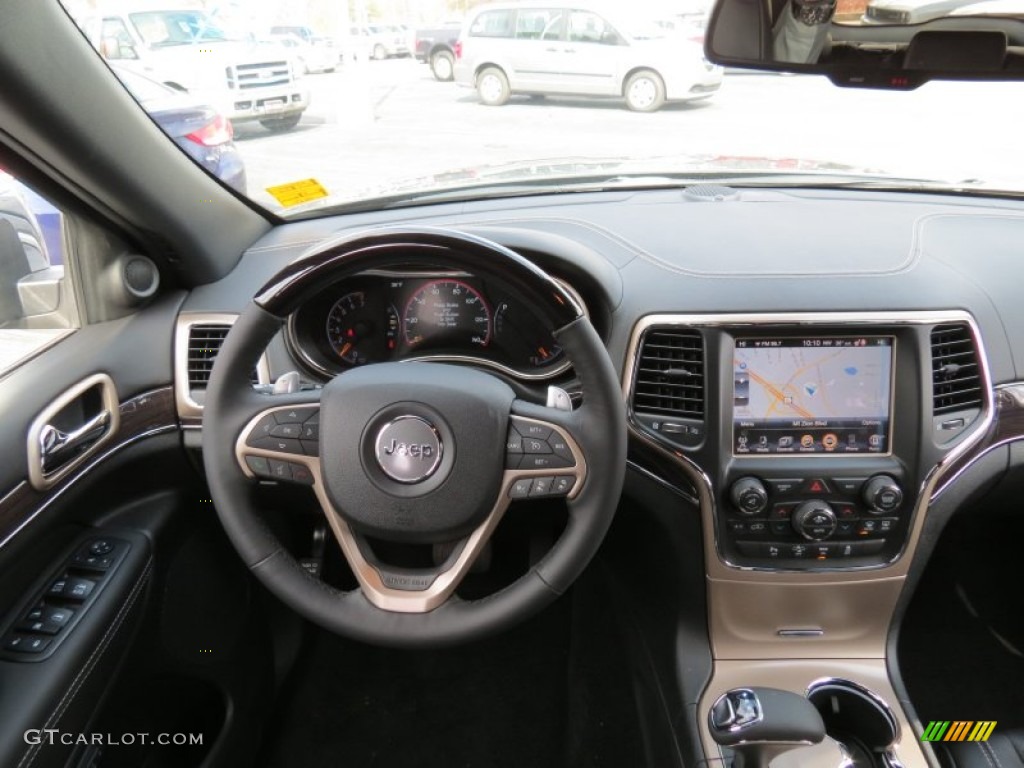 2014 Jeep Grand Cherokee Overland 4x4 Overland Morocco Black Dashboard Photo #78859356