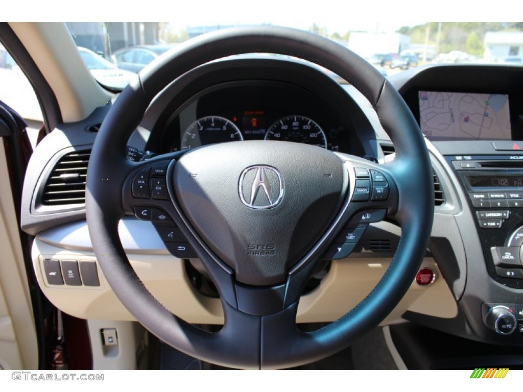 2013 Acura RDX Technology Parchment Steering Wheel Photo #78860019