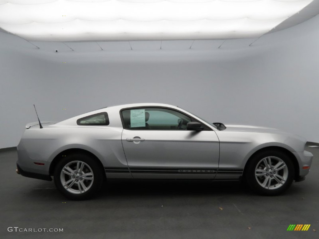 2010 Mustang V6 Coupe - Brilliant Silver Metallic / Stone photo #4