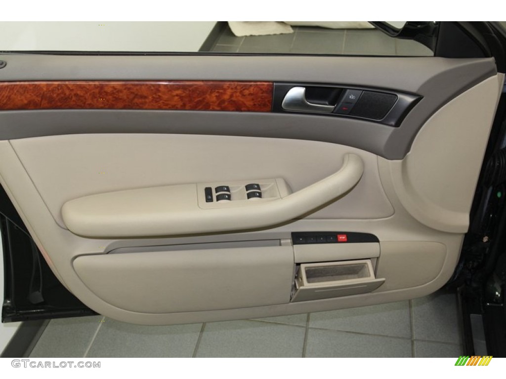 2004 Audi A6 2.7T S-Line quattro Sedan Beige Door Panel Photo #78862449