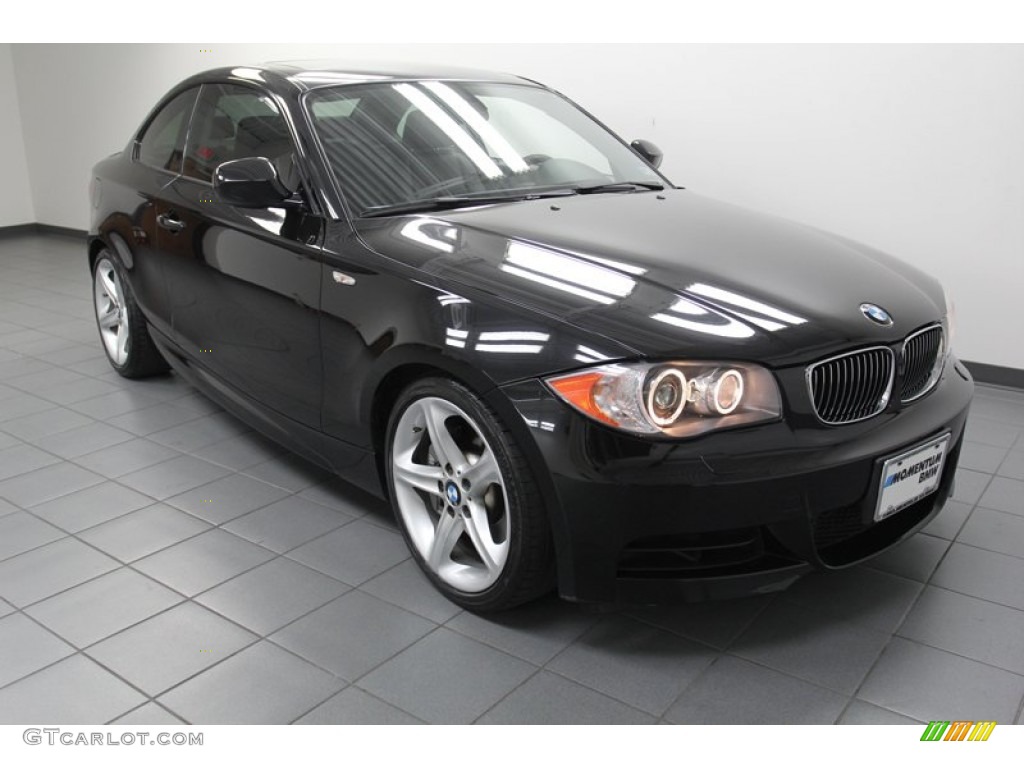 2011 1 Series 135i Coupe - Black Sapphire Metallic / Black photo #1