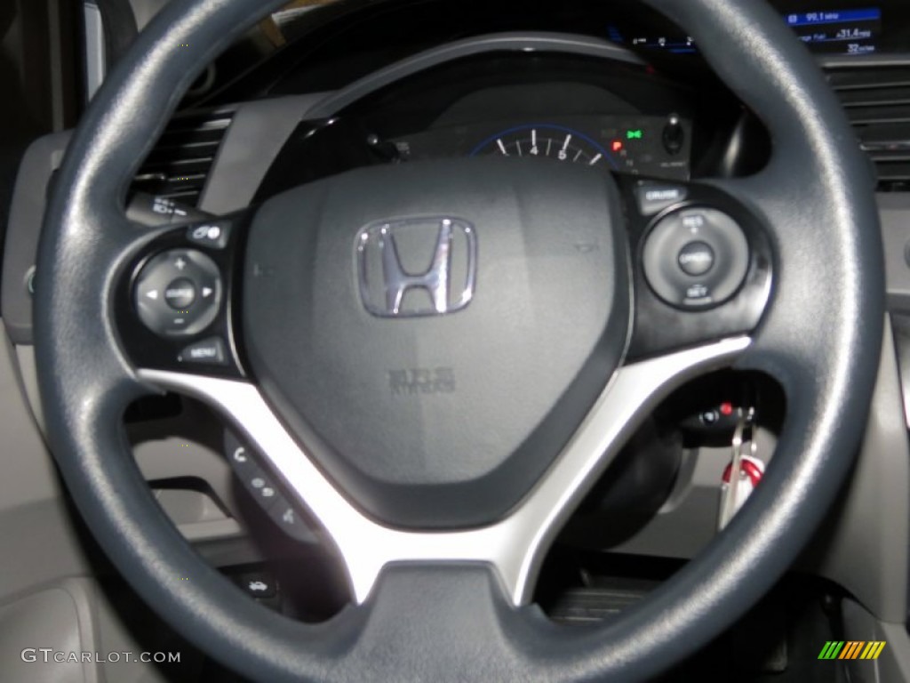 2012 Honda Civic EX Coupe Gray Steering Wheel Photo #78864411