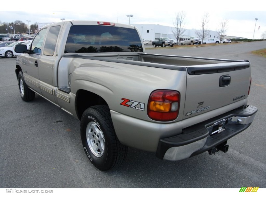 2002 Silverado 1500 LT Extended Cab 4x4 - Light Pewter Metallic / Tan photo #5