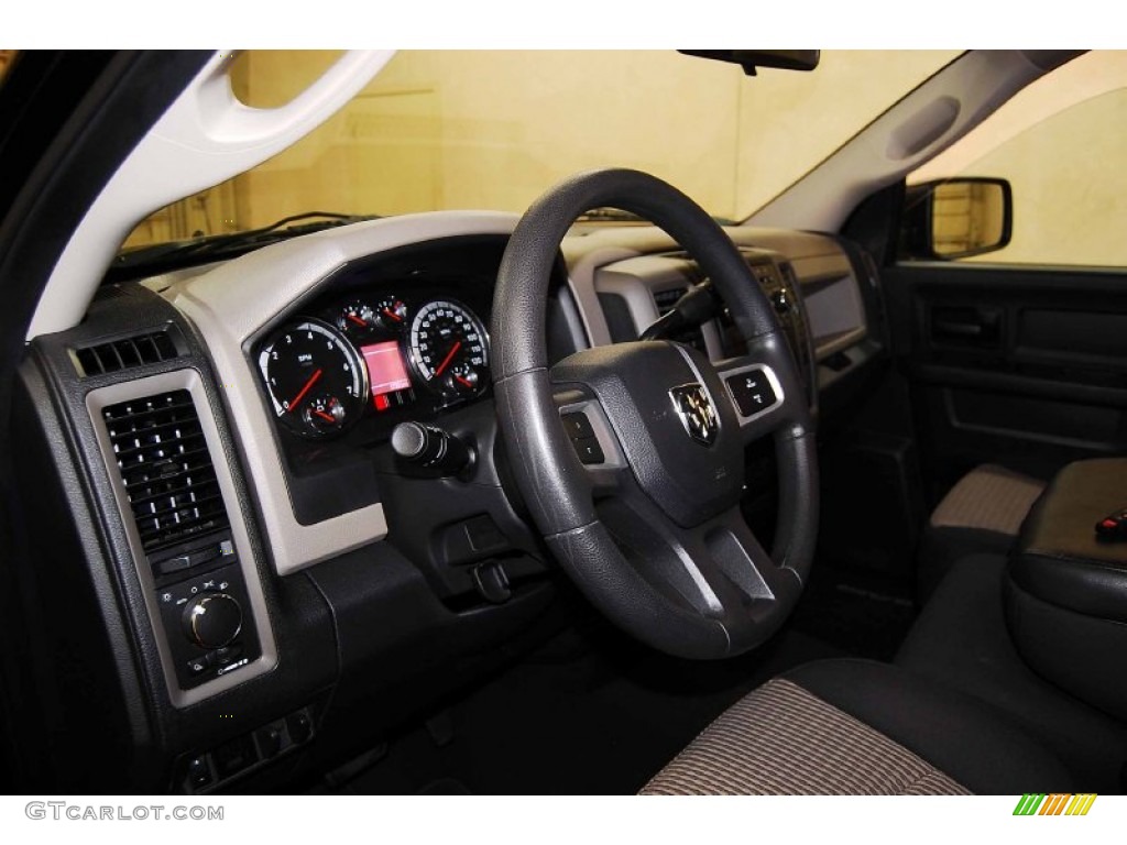 2011 Ram 1500 ST Quad Cab - Brilliant Black Crystal Pearl / Dark Slate Gray/Medium Graystone photo #11