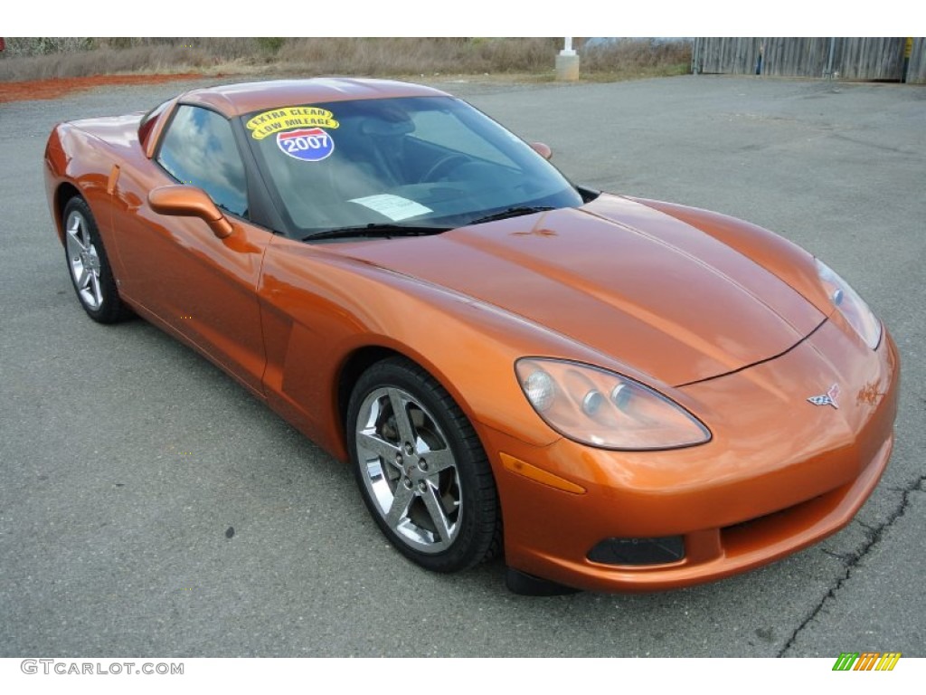 Atomic Orange Metallic 2007 Chevrolet Corvette Coupe Exterior Photo #78866122