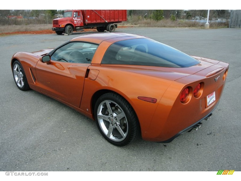 2007 Corvette Coupe - Atomic Orange Metallic / Ebony photo #4