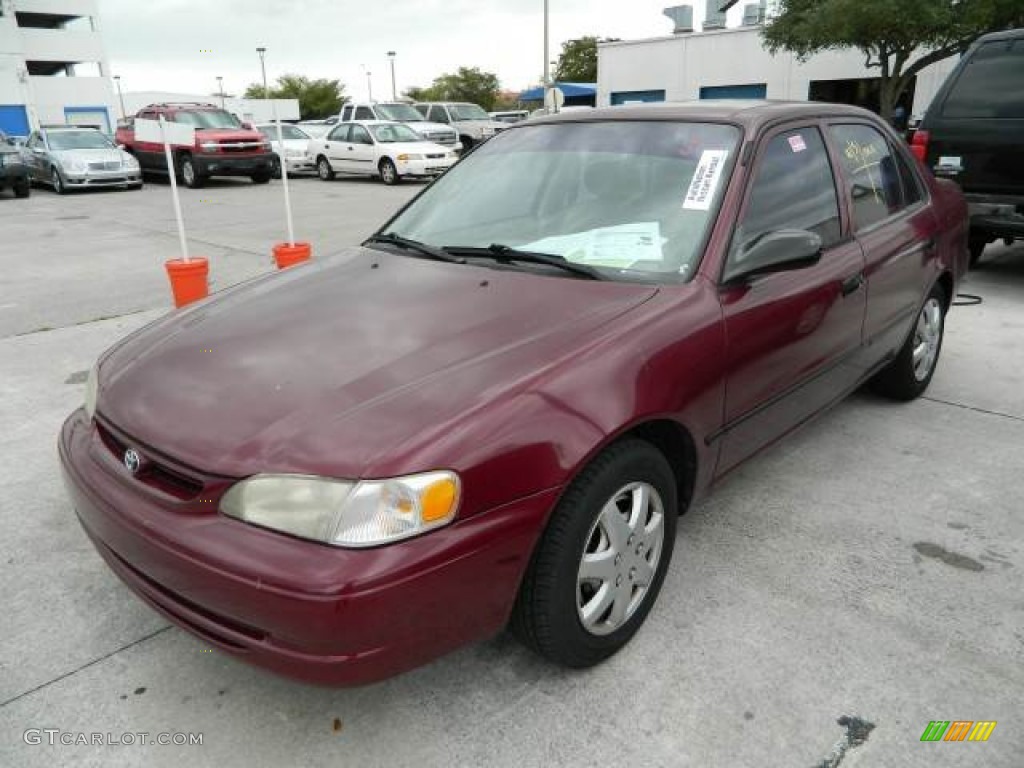 1998 Corolla VE - Ruby Red Pearl Metallic / Gray photo #2