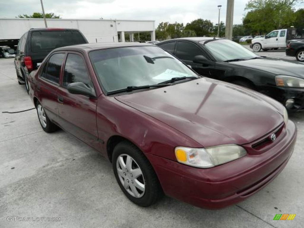 1998 Corolla VE - Ruby Red Pearl Metallic / Gray photo #3