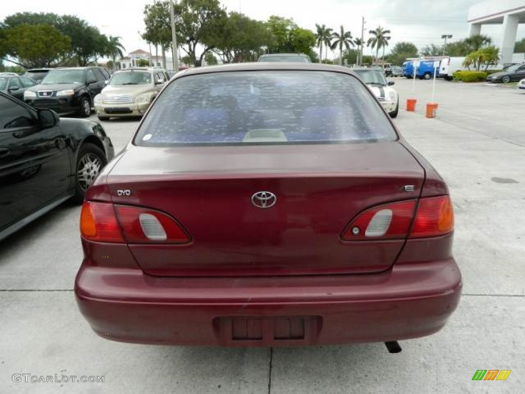 1998 Corolla VE - Ruby Red Pearl Metallic / Gray photo #4