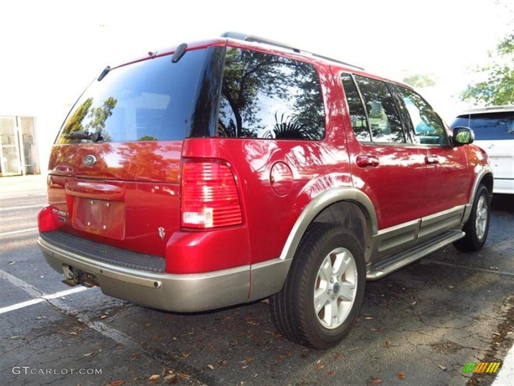 2003 Explorer Eddie Bauer 4x4 - Redfire Metallic / Medium Parchment Beige photo #3