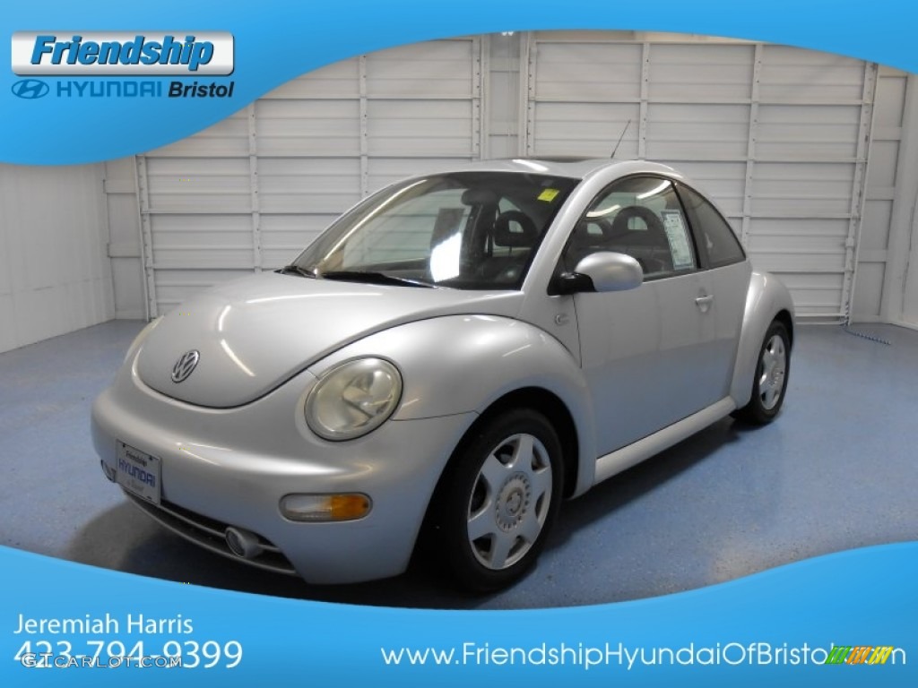 2001 New Beetle GLS TDI Coupe - Silver Arrow Metallic / Black photo #2