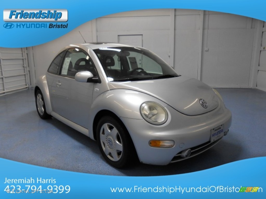 2001 New Beetle GLS TDI Coupe - Silver Arrow Metallic / Black photo #4